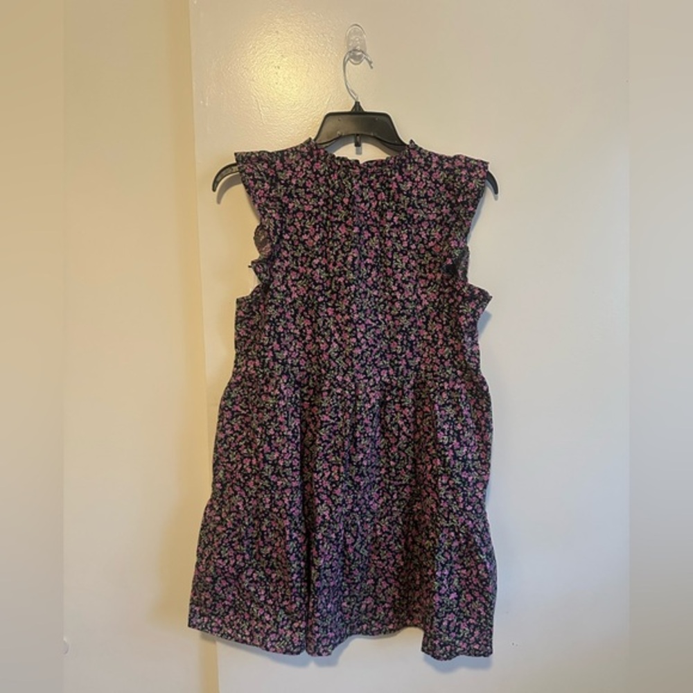 Time and Tru Floral Midi Dress - Black and Pink